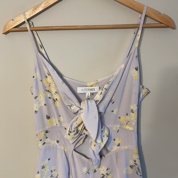 Intermix Floral Octavia Lilac Jumpsuit Size 2 - Picture 7 of 13